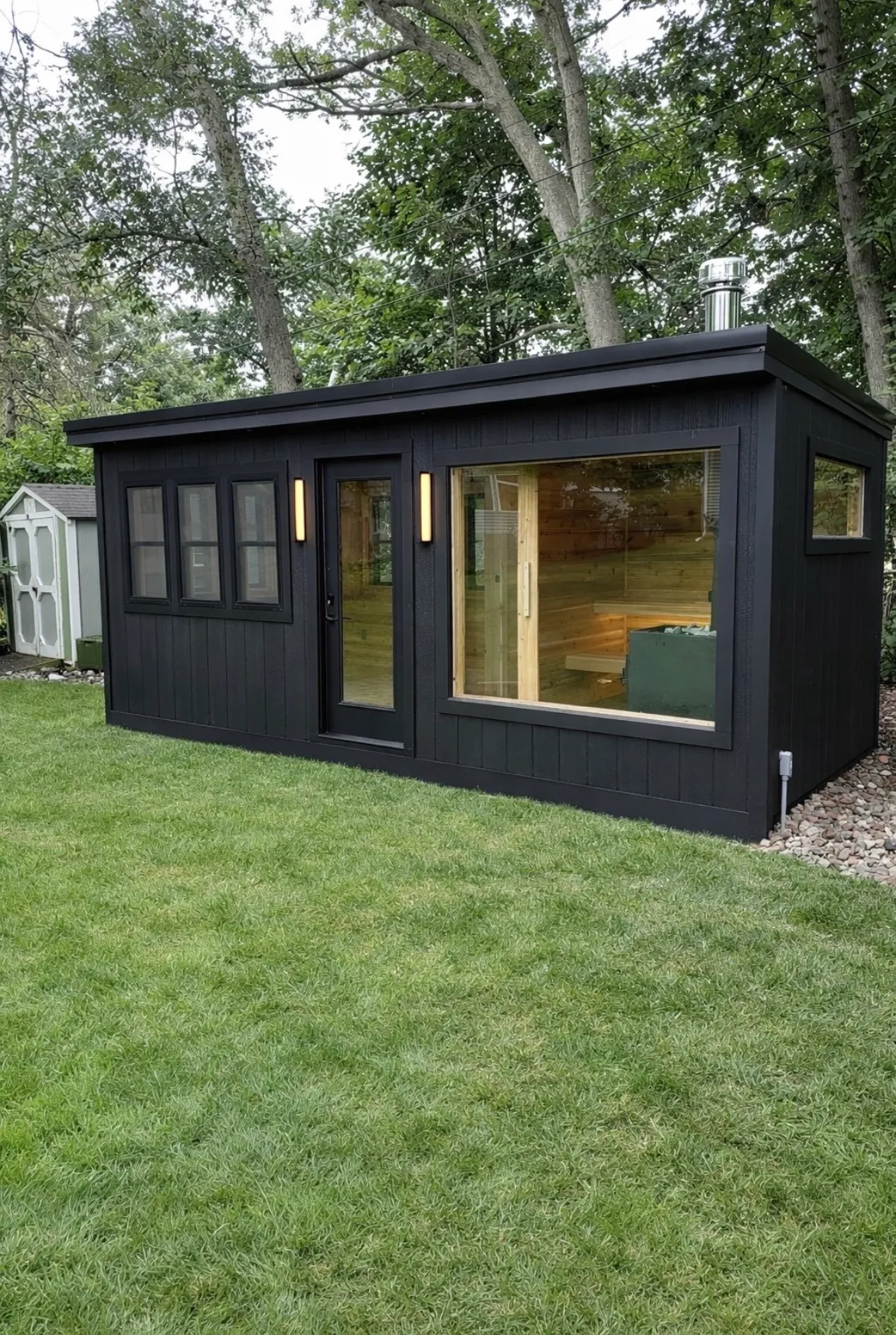 Custom indoor sauna detail